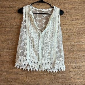 Freeway Sheer Sleeveless Blouse